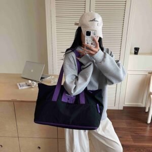 Canvas tote bagcrossbody bag, foldable and expandable