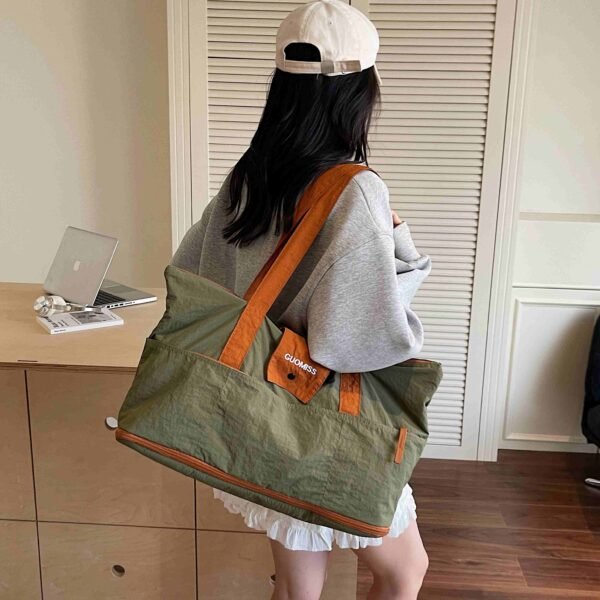 Canvas tote bagcrossbody bag, foldable and expandable