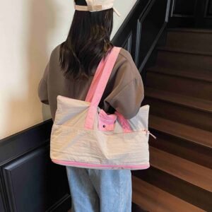 Canvas tote bagcrossbody bag, foldable and expandable