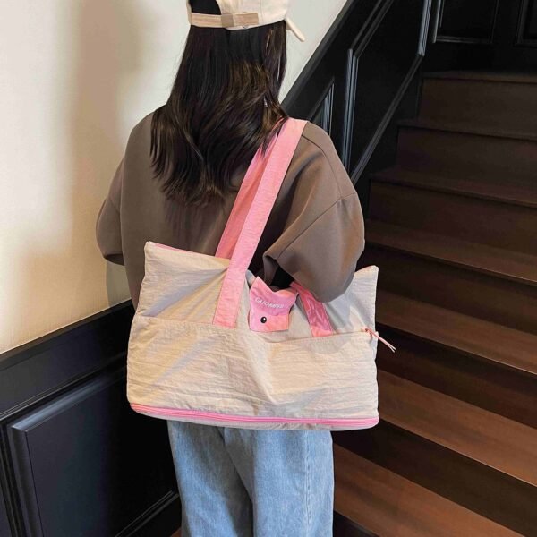 Canvas tote bagcrossbody bag, foldable and expandable