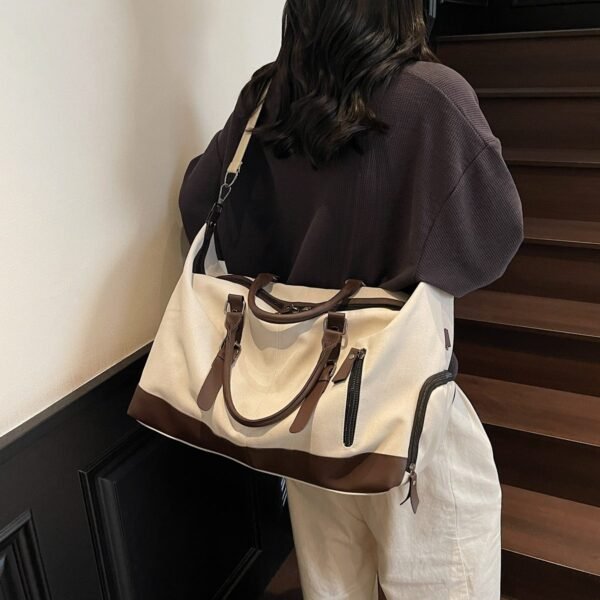 New canvas bag, large capacity toteshoulder bag for gym and travel