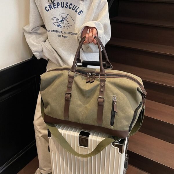 New canvas bag, large capacity toteshoulder bag for gym and travel